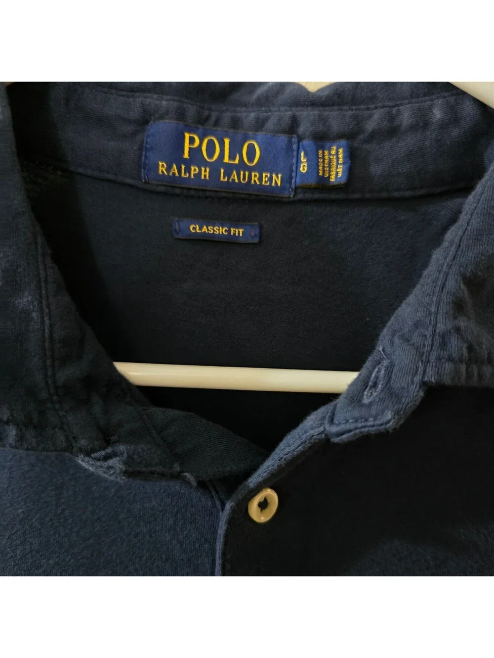 Polo Ralph Lauren Men’s Navy Polo Shirt – Large